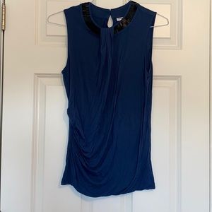 DKYN blue dress top